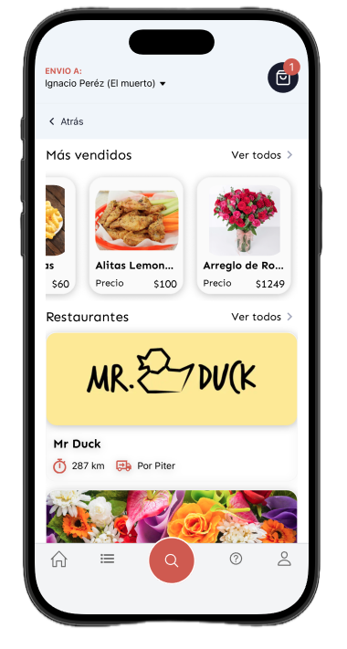 Piter Eats App - Pantalla principal