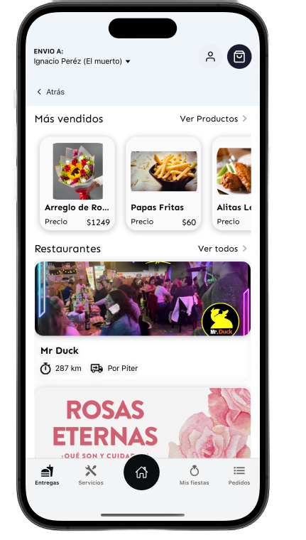 Negocios y productos disponibles en Piter Eats